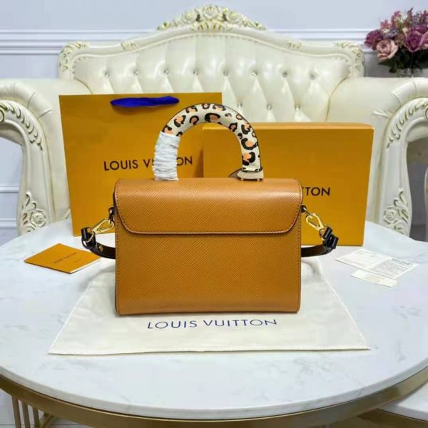 Louis Vuitton LV Women Twist MM Handbag Gold Cipango Epi Grained (12)