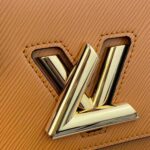 Louis Vuitton LV Women Twist MM Handbag Gold Cipango Epi Grained - immagine 10