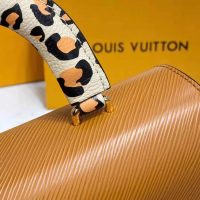 Louis Vuitton LV Women Twist MM Handbag Gold Cipango Epi Grained