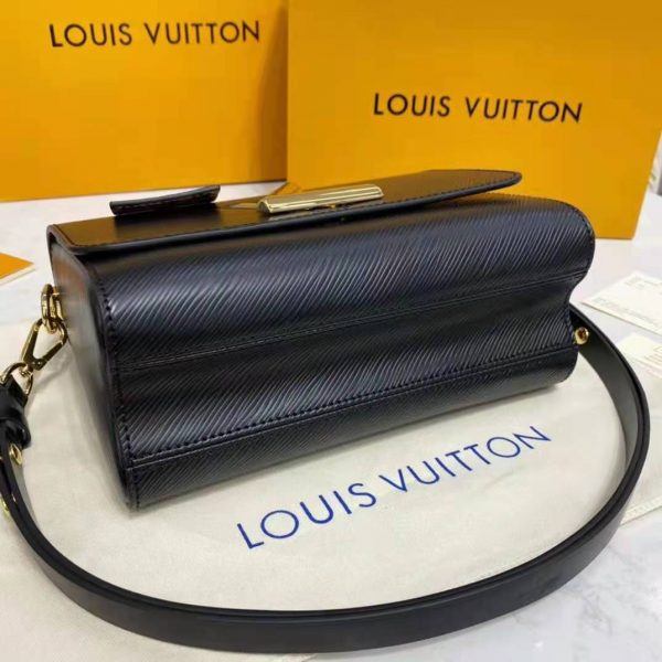 Louis Vuitton LV Women Twist MM Handbag Gold Cipango Epi Grained Leather (12)