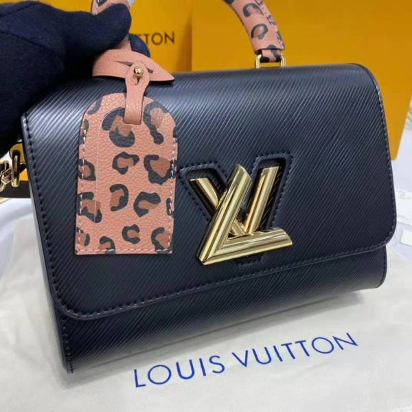 Louis Vuitton LV Women Twist MM Handbag Gold Cipango Epi Grained Leather (13)