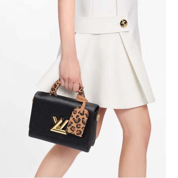 Louis Vuitton LV Women Twist MM Handbag Gold Cipango Epi Grained Leather (19)