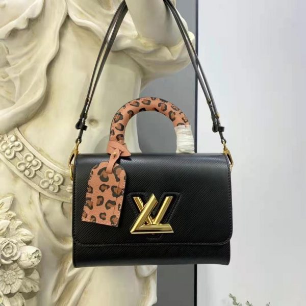 Louis Vuitton LV Women Twist MM Handbag Gold Cipango Epi Grained Leather (3)