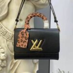 Louis Vuitton LV Women Twist MM Handbag Gold Cipango Epi Grained Leather – Image 4