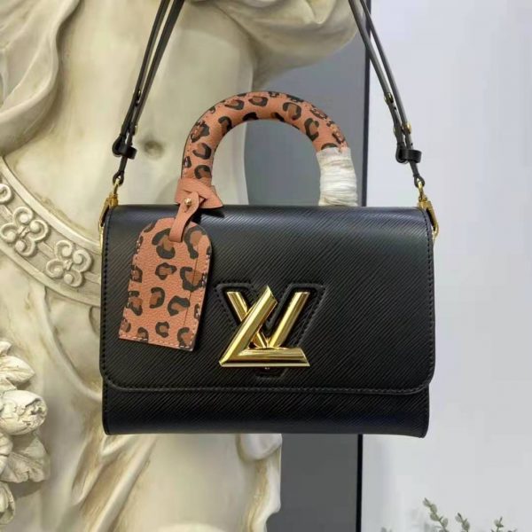 Louis Vuitton LV Women Twist MM Handbag Gold Cipango Epi Grained Leather (4)
