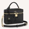 Louis Vuitton LV Women Vanity PM Handbag Black Embossed Grained Cowhide Leather