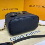 Louis Vuitton LV Women Vanity PM Handbag Black Embossed Grained Cowhide Leather - Image 8