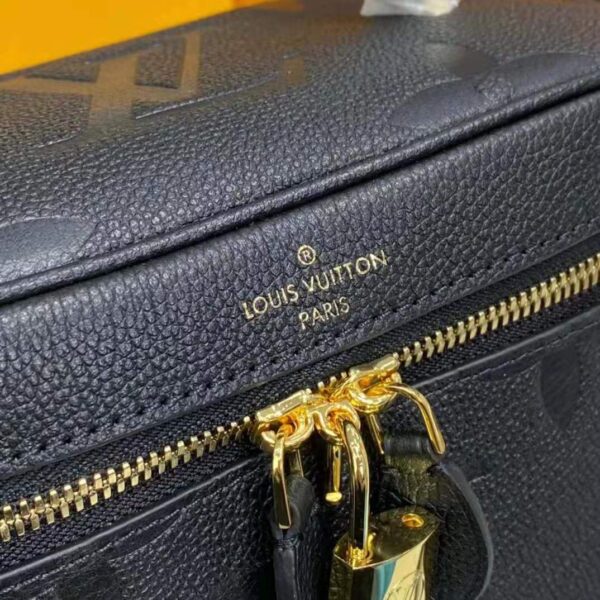 Louis Vuitton LV Women Vanity PM Handbag Black Embossed Grained Cowhide Leather (16)