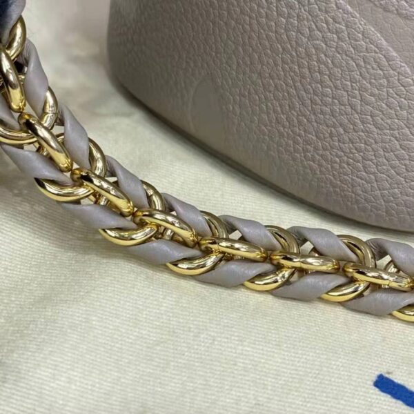 Louis Vuitton LV Women Vanity PM Handbag Tourterelle Beige Embossed Grained Cowhide Leather (9)