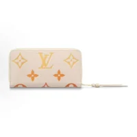 Louis Vuitton LV Women Zippy Wallet Pink Monogram Empreinte Embossed Supple Grained Cowhide Leather