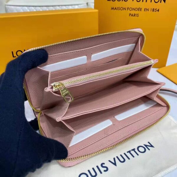 Louis Vuitton LV Women Zippy Wallet Pink Monogram Empreinte Embossed Supple Grained Cowhide Leather (1)