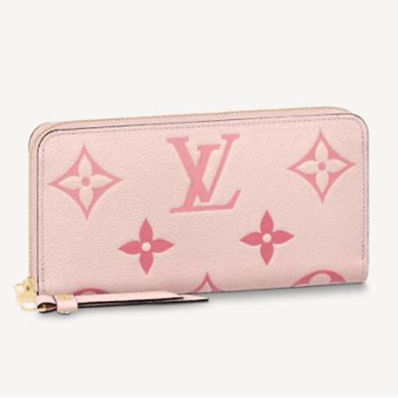 Louis Vuitton LV Women Zippy Wallet Pink Monogram Empreinte