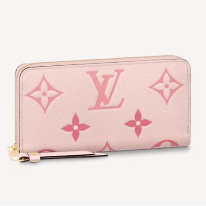 Louis Vuitton LV Women Zippy Wallet Pink Monogram Empreinte Embossed Supple  Grained Cowhide Leather - LULUX