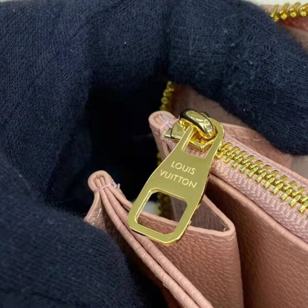 Louis Vuitton LV Women Zippy Wallet Pink Monogram Empreinte Embossed Supple Grained Cowhide Leather (2)