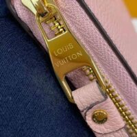 Louis Vuitton LV Women Zippy Wallet Pink Monogram Empreinte Embossed Supple Grained Cowhide Leather