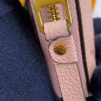 Louis Vuitton LV Women Zippy Wallet Pink Monogram Empreinte Embossed Supple Grained Cowhide Leather