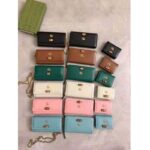 Gucci Women Gucci Diana Continental Wallet Double G Black Leather Bamboo Detail - Bild 10