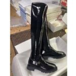 Dior Women Shoes D-Doll Thigh Boot Black Crinkled and Stretch Patent Calfskin - Image 4