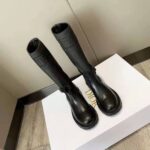 Dior Women Shoes D-Major Boot Black Technical Fabric and Calfskin - Image 8