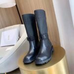 Dior Women Shoes D-Major Boot Black Technical Fabric and Calfskin - Image 3