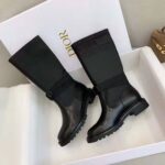 Dior Women Shoes D-Major Boot Black Technical Fabric and Calfskin - Image 2