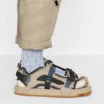 Dior Women Shoes Dior Atlas Sandal Beige Black Dior Oblique Jacquard Beige Suede - Image 13