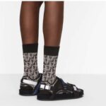 Dior Women Shoes Dior Atlas Sandal Beige Black Dior Oblique Jacquard Black Suede - Imagen 14