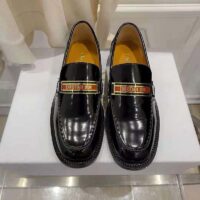 Dior Women Shoes Dior Code Loafer Black Brushed Calfskin