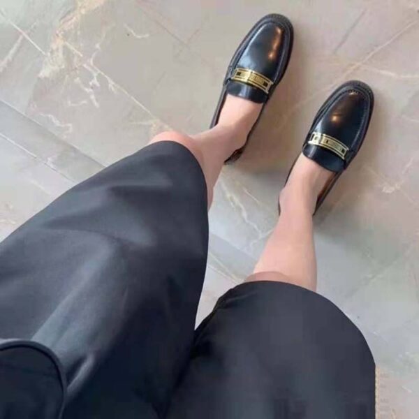 Dior Women Shoes Dior Code Loafer Black Brushed Calfskin (9)
