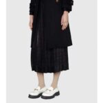 Gucci GG Women Lug Sole Horsebit Loafer White Shiny Leather 3 cm Heel - Image 9