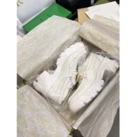 Gucci GG Women Lug sole Horsebit loafer White shiny leather 3 cm Heel