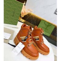 Gucci Unisex Ankle Boot with Interlocking G Cuir Leather Interlocking G Jacquard Stripe