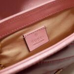 Gucci Unisex GG Marmont Super Mini Bag Dark Red Diagonal Matelassé Leather – Bild 10