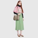 Gucci Unisex GG Messenger Bag Beige Ebony GG Supreme Canvas Brown Leather – Image 11