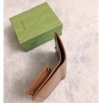 Gucci Unisex Gucci Diana Card Case Wallet Double G Brown Leather – Image 4