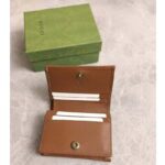 Gucci Unisex Gucci Diana Card Case Wallet Double G Brown Leather – Image 6