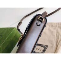 Gucci Unisex Gucci Horsebit 1955 Mini Bag Brown Leather Gold-Toned Hardware