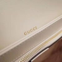 Gucci Unisex Gucci Horsebit 1955 Small Shoulder Bag Beige Ebony GG Supreme Canvas