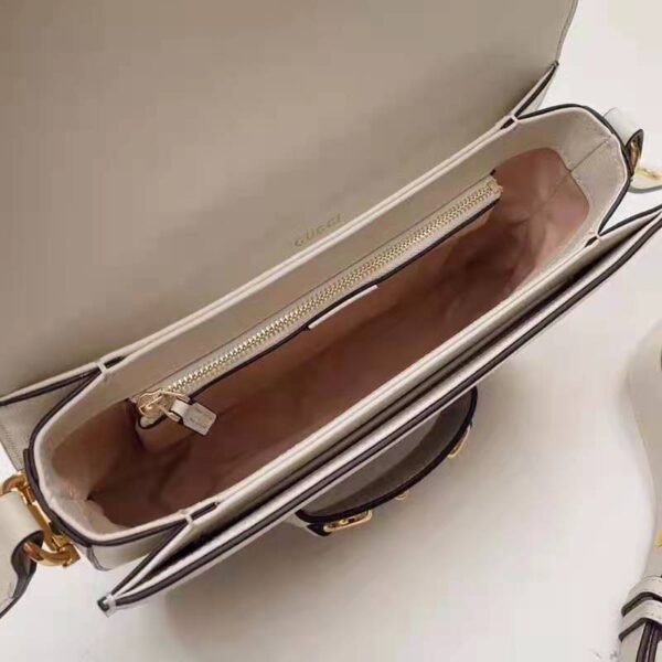 Gucci Unisex Gucci Horsebit 1955 Small Shoulder Bag Beige Ebony GG Supreme Canvas】 (2)