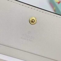 Gucci Unisex Gucci Les Pommes Card Case Wallet Beige Brown Ebony GG Supreme Canvas