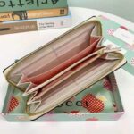 Gucci Unisex Gucci Les Pommes Zip Around Wallet Beige Brown Ebony GG Supreme Canvas - Image 9