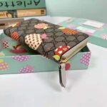 Gucci Unisex Gucci Les Pommes Zip Around Wallet Beige Brown Ebony GG Supreme Canvas - Image 8