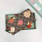 Gucci Unisex Gucci Les Pommes Zip Around Wallet Beige Brown Ebony GG Supreme Canvas - Image 3