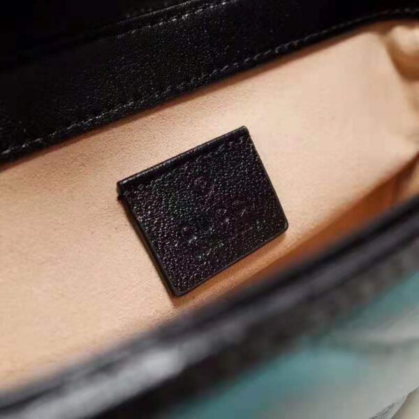 Gucci Unisex Online Exclusive GG Marmont Mini Bag Butter Light Blue Diagonal Matelassé Leather (11)