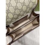 Gucci Unisex Shoulder Bag with Interlocking G Beige and Ebony GG Supreme Canvas - Image 11