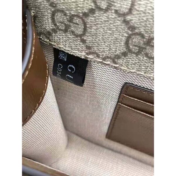 Gucci Unisex Shoulder Bag with Interlocking G Beige and Ebony GG Supreme Canvas (17)