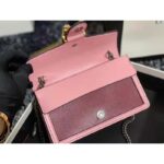 Gucci Women Dionysus Super Mini Bag Dark Red Leather with Pink Trim - Image 8