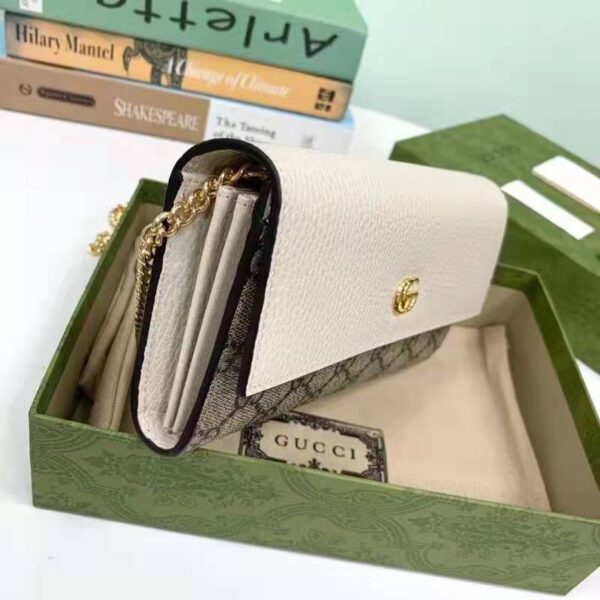Gucci Women GG Marmont Continental Wallet Beige and Ebony GG Supreme Canvas (6)