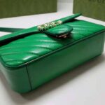 Gucci Women GG Marmont Small Shoulder Bag Bright Green Diagonal Diagonal Matelassé Leather - Bild 6