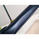 Gucci Women Gucci Camel Straw Effect Fabric with Blue Leather – Image 6